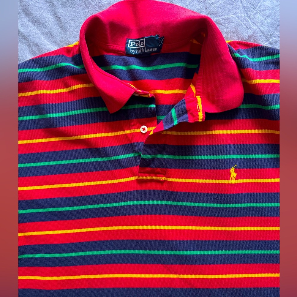 Vintage Classic 90s Polo Ralph Lauren Shirt Rugby Bear wing Ski Snow Beach Sport